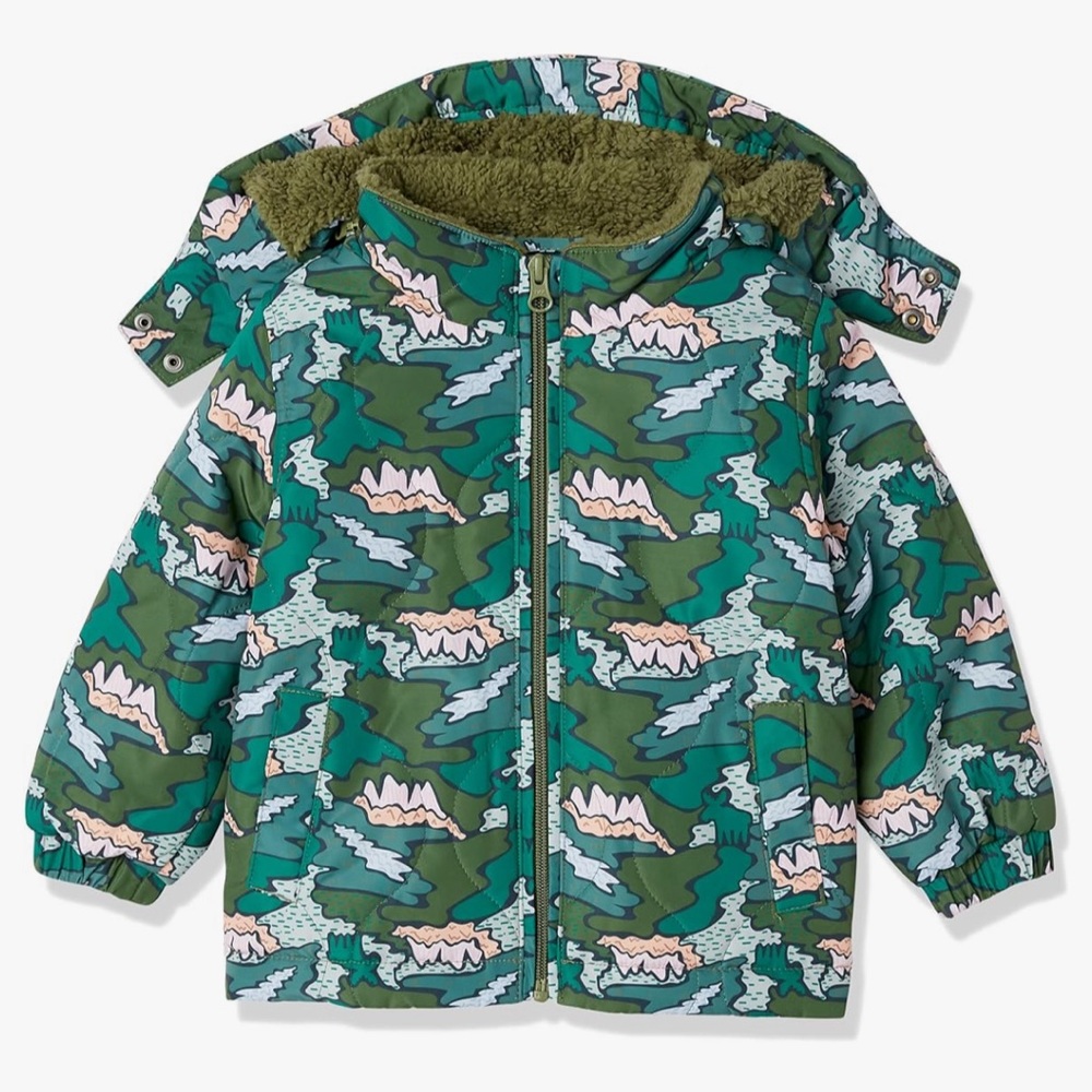 Amazon Essentials Unisex Kids Sherpa Lined Quilted Jacket size 3T NWT